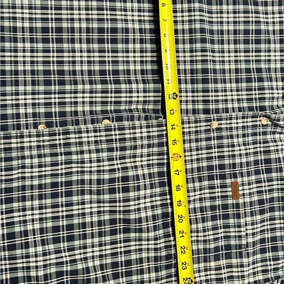 Carhartt Men's Blue and Gray Plaid Button Down Shirt 2XL - Picture 4 of 6